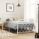 vidaXL fehér fém ágykeret fej- és lábtámlával 107 x 203 cm