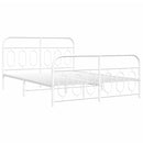 vidaXL fehér fém ágykeret fej- és lábtámlával 135x190 cm