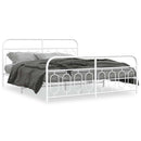 vidaXL fehér fém ágykeret fej- és lábtámlával 183 x 213 cm