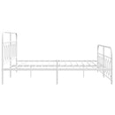 vidaXL fehér fém ágykeret fej- és lábtámlával 183 x 213 cm