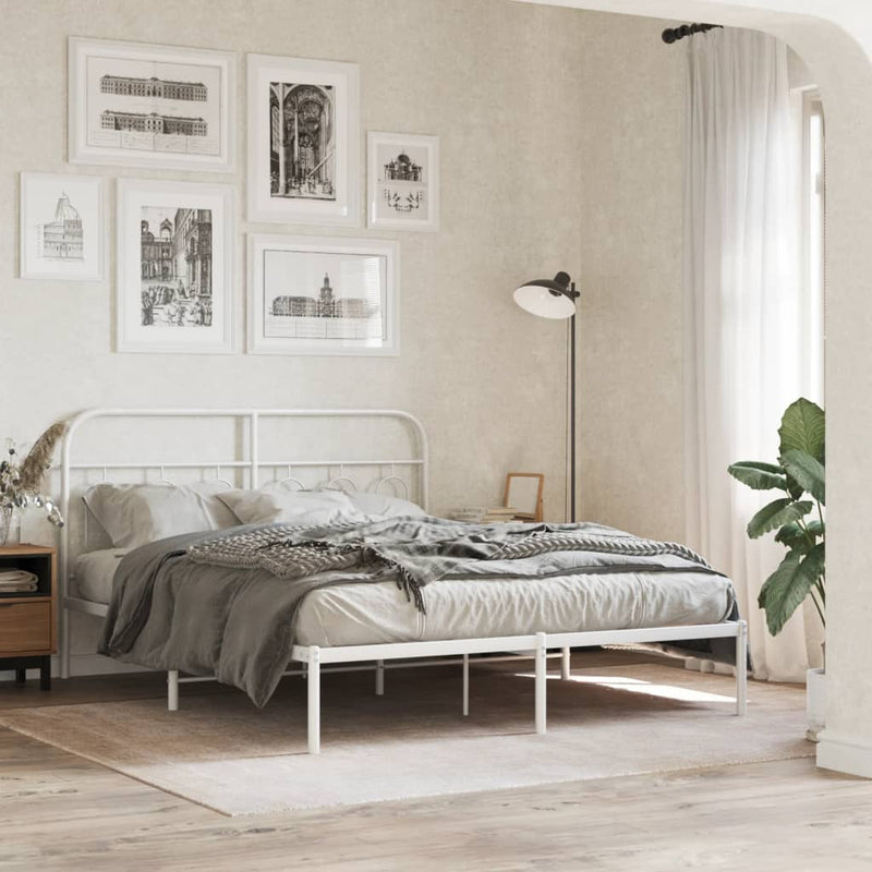 vidaXL fehér fém fejtámla 137 cm