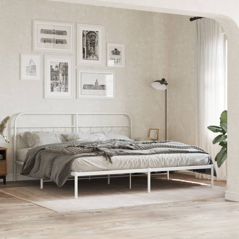 vidaXL fehér fém fejtámla 200 cm