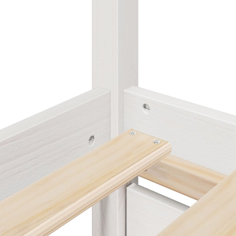 vidaXL fehér tömör fenyőfa ágy matrac nélkül 100 x 200 cm