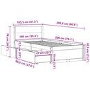vidaXL fehér tömör fenyőfa ágy matrac nélkül 100 x 200 cm