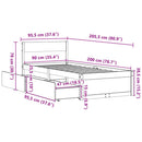 vidaXL fehér tömör fenyőfa ágy matrac nélkül 90 x 200 cm