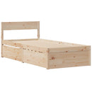 vidaXL tömör fenyőfa ágykeret matrac nélkül 90 x 190 cm
