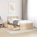vidaXL tömör fenyőfa ágykeret matrac nélkül 90 x 190 cm