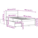 vidaXL tömör fenyőfa ágykeret matrac nélkül 90 x 190 cm