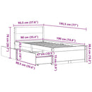 vidaXL viaszbarna tömör fenyőfa ágy matrac nélkül 90 x 190 cm