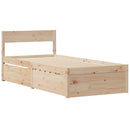vidaXL tömör fenyőfa ágy matrac nélkül 75 x 190 cm