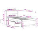 vidaXL viaszbarna tömör fenyőfa ágy matrac nélkül 75 x 190 cm