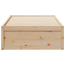 vidaXL tömör fenyőfa ágy matrac nélkül 75 x 190 cm