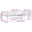 vidaXL tömör fenyőfa ágy matrac nélkül 90 x 200 cm