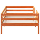 vidaXL viaszbarna tömör fenyő ágykeret matrac nélkül 80x200 cm