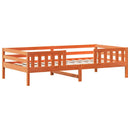 vidaXL viaszbarna tömör fenyőfa ágy matrac nélkül 75 x 190 cm