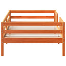 vidaXL viaszbarna tömör fenyőfa ágy matrac nélkül 75 x 190 cm