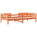 vidaXL viaszbarna tömör fenyőfa ágy matrac nélkül 75 x 190 cm