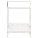 vidaXL fehér tömör fenyőfa pad tetővel 117,5 x 70 x 176,5 cm