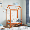 vidaXL viaszbarna tömör fenyőfa pad tetővel 117,5 x 70 x 176,5 cm