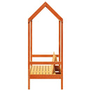 vidaXL viaszbarna tömör fenyőfa pad tetővel 117,5 x 70 x 176,5 cm