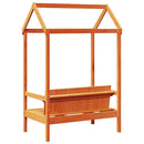 vidaXL viaszbarna tömör fenyőfa pad tetővel 117,5 x 70 x 176,5 cm