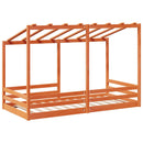 vidaXL viaszbarna tömör fenyőfa gyerekágy tetővel 80 x 200 cm
