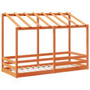 vidaXL viaszbarna tömör fenyőfa gyerekágy tetővel 90 x 190 cm