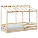 vidaXL tömör fenyőfa gyerekágy tetővel 75 x 190 cm