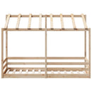 vidaXL tömör fenyőfa gyerekágy tetővel 75 x 190 cm