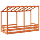 vidaXL viaszbarna tömör fenyőfa gyerekágy tetővel 75 x 190 cm