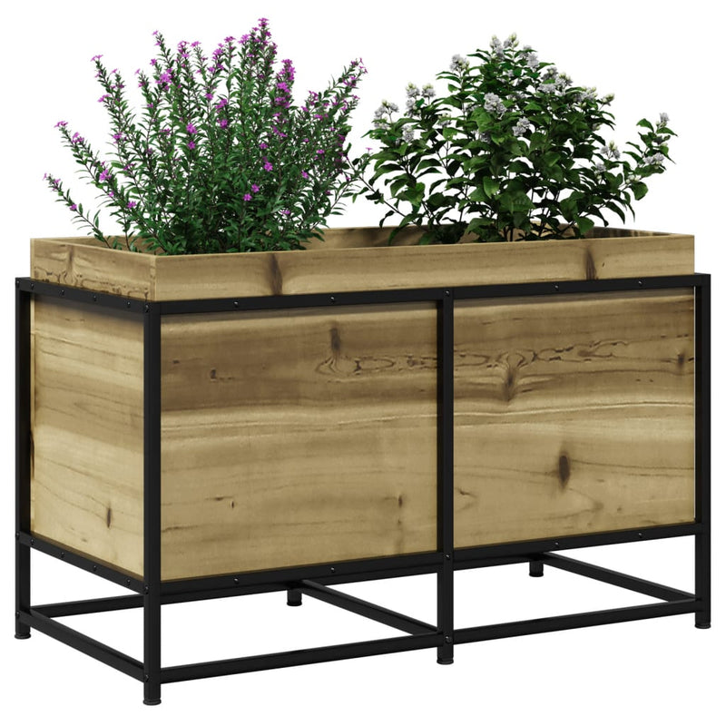 vidaXL impregnált fenyőfa kerti virágláda 80 x 40 x 50 cm