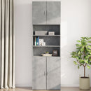 vidaXL betonszürke szerelt fa faliszekrény 80 x 42,5 x 64 cm