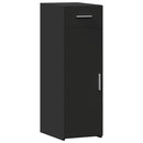 vidaXL fekete szerelt fa tálalószekrény 30 x 42,5 x 93 cm