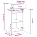 vidaXL sonoma tölgy színű szerelt fa tálalószekrény 45 x 42,5 x 93 cm