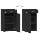 vidaXL fekete szerelt fa tálalószekrény 50 x 42,5 x 93 cm