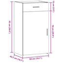 vidaXL fekete szerelt fa tálalószekrény 50 x 42,5 x 93 cm