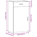 vidaXL füstös tölgy színű szerelt fa tálalószekrény 50 x 42,5 x 93 cm