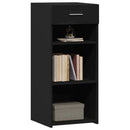 vidaXL fekete szerelt fa tálalószekrény 40 x 42,5 x 93 cm