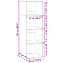 vidaXL szürke sonoma színű szerelt fa magasszekrény 40 x 41 x 124 cm