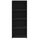 vidaXL fekete szerelt fa magasszekrény 50 x 41 x 124 cm