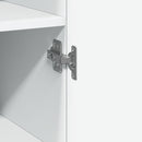 vidaXL fehér szerelt fa vékony tárolószekrény 30 x 42,5 x 225 cm