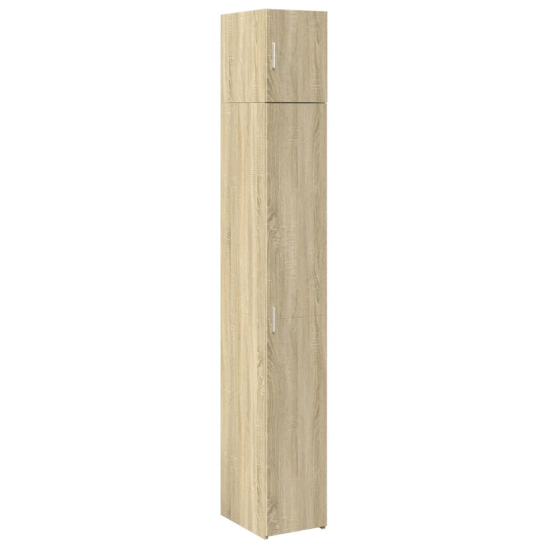 vidaXL sonoma tölgy szerelt fa vékony tárolószekrény 30x42,5x225 cm