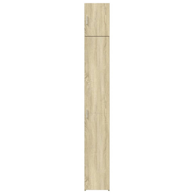 vidaXL sonoma tölgy szerelt fa vékony tárolószekrény 30x42,5x225 cm
