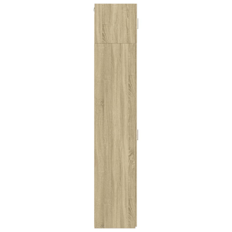 vidaXL sonoma tölgy szerelt fa vékony tárolószekrény 30x42,5x225 cm