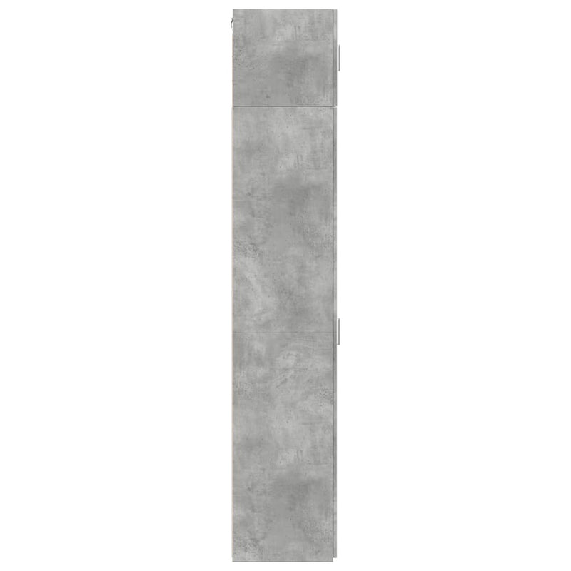vidaXL betonszürke szerelt fa vékony tárolószekrény 30 x 42,5 x 225 cm