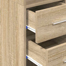 vidaXL sonoma tölgy szerelt fa vékony tárolószekrény 30x42,5x225 cm