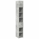 vidaXL betonszürke szerelt fa vékony tárolószekrény 30 x 42,5 x 225 cm