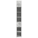 vidaXL betonszürke szerelt fa vékony tárolószekrény 30 x 42,5 x 225 cm