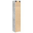 vidaXL betonszürke szerelt fa vékony tárolószekrény 45 x 42,5 x 225 cm