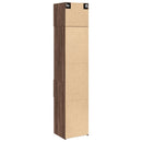 vidaXL barna tölgy szerelt fa vékony tárolószekrény 45 x 42,5 x 225 cm